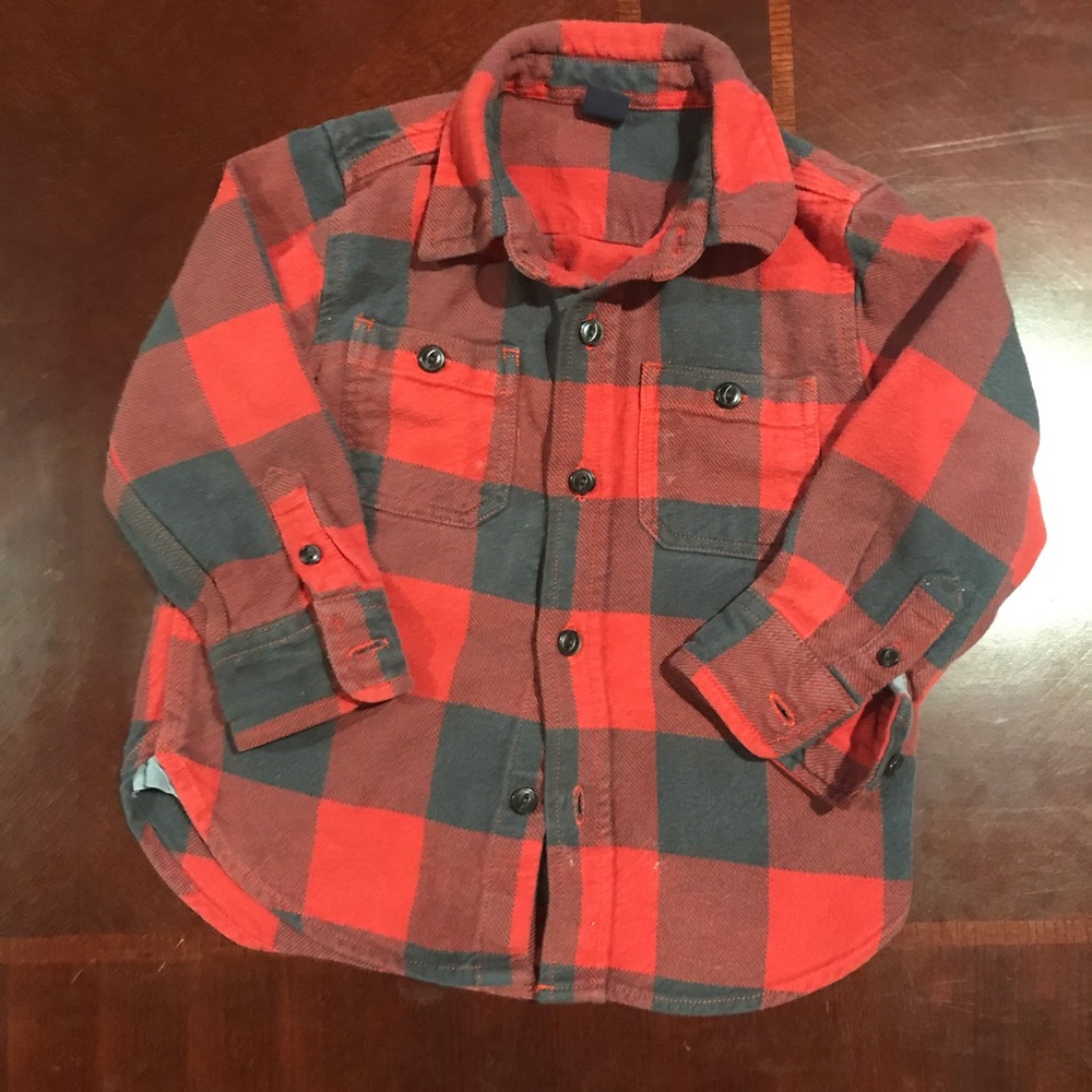 2T Red and Grey Buffalo Check GAP button down